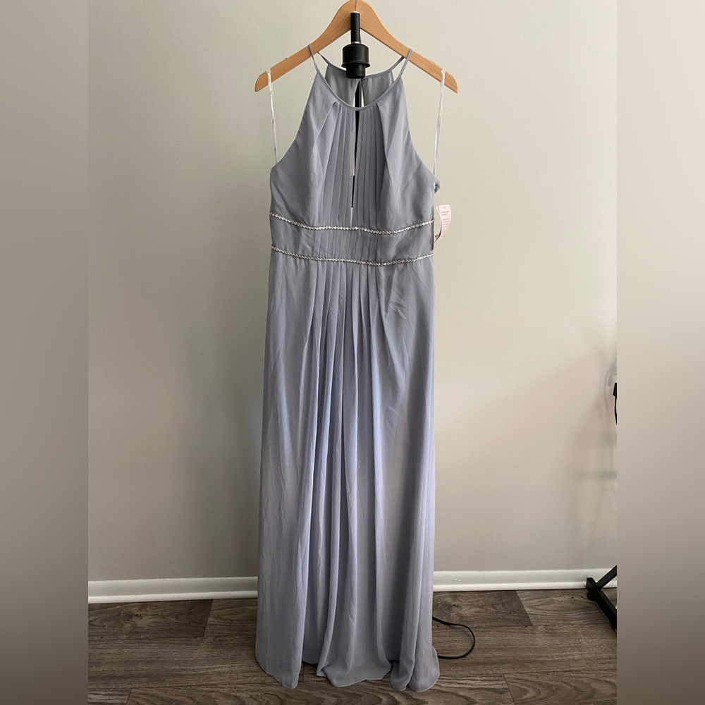 Jenny Packham NWT Rhinestone Waist Formal Dress in Platinum Size 12R